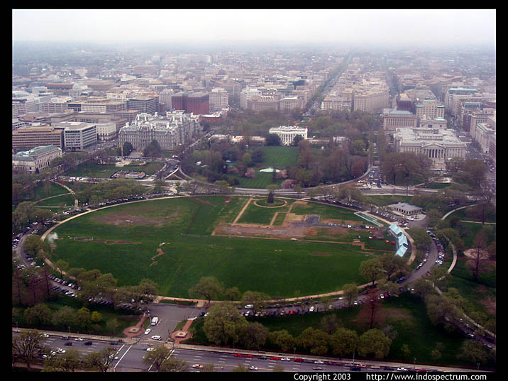 White House and Ellipse, View from atop the Washington Monument