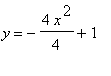 y = -4*x^2/4+1