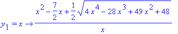 y[1] := proc (x) options operator, arrow; (x^2-7/2*...