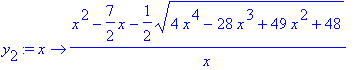 y[2] := proc (x) options operator, arrow; (x^2-7/2*...