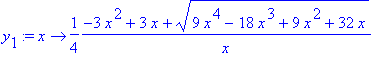 y[1] := proc (x) options operator, arrow; 1/4/x*(-3...