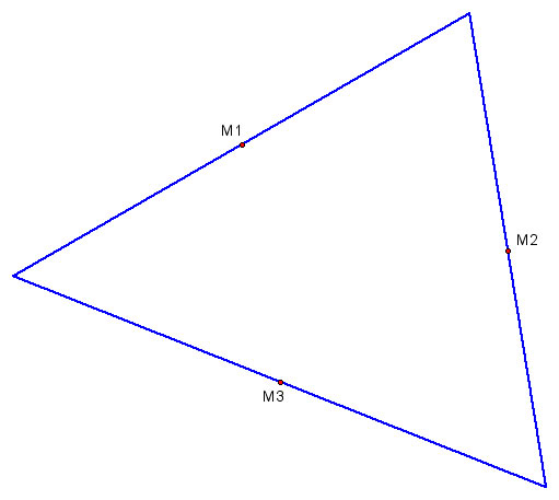 triangle ABC with midpoints