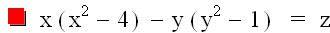 x*[x^2-4]-(y*[y^2-1])=z