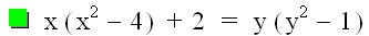 x*[x^2-4]+2=y*[y^2-1]