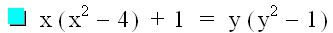 x*[x^2-4]+1=y*[y^2-1]