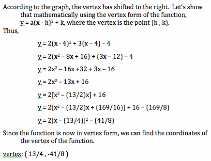 parabola equation standard form