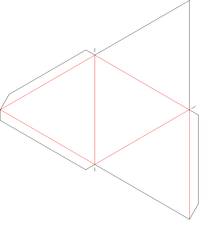 Как склеить тетраэдр из бумаги схема с размерами
