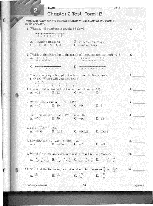 test-form-1b-answers-chapter-2-course-3
