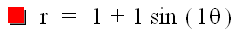 r = 1 + sin (1*theta)