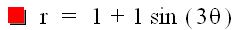 r = 1 + sin (3*theta)