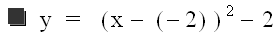 y = (x + 2)^2 - 2