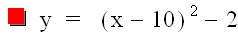 y = (x - 10)^2 - 2
