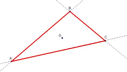 Triangle ABC with G