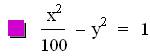 x^2/100-y^2=1
