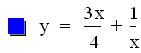 y=3*x/4+1/x