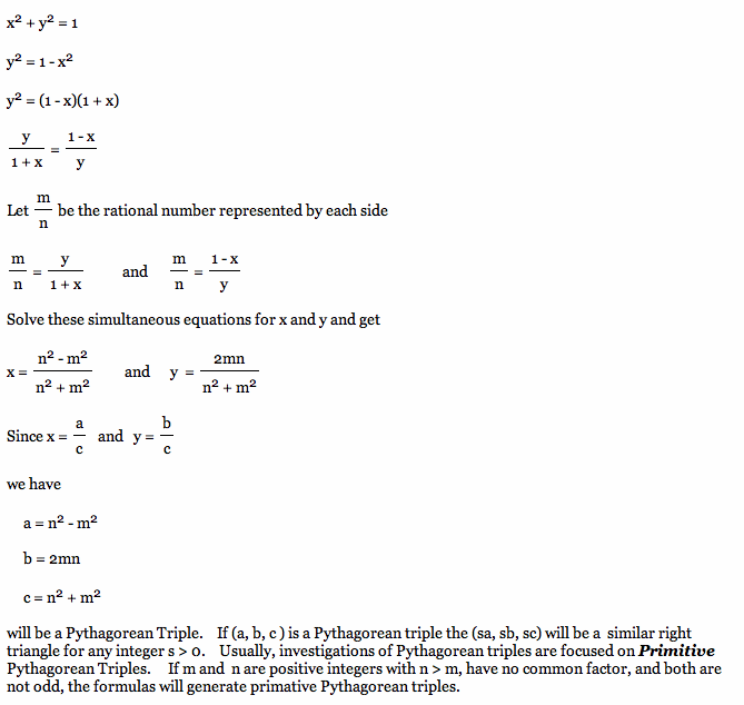 pythagorean triples