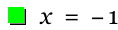 x=-1