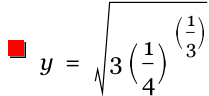 y=sqrt(3*[1/4]^[1/3])