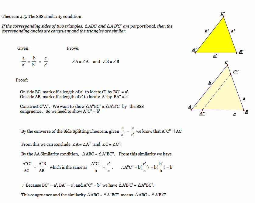 Sas Similarity Theorem