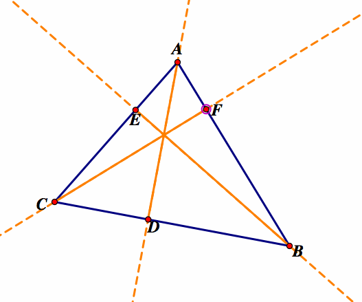 Second step, construct a new triangle joining the three bases of the ...