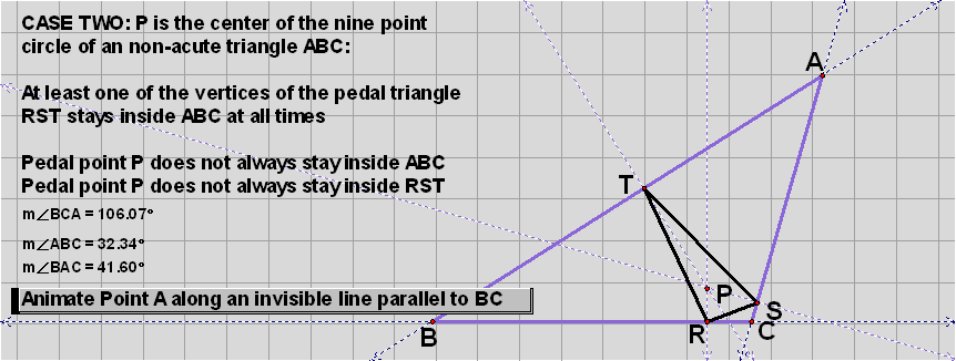 Q7. What if P is on a side of the triangle?There are three cases: