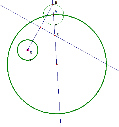 We can nowconstruct our desired circle with its center at point C and ...