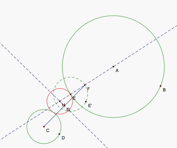 Tangent Circles of Two Separate Circles