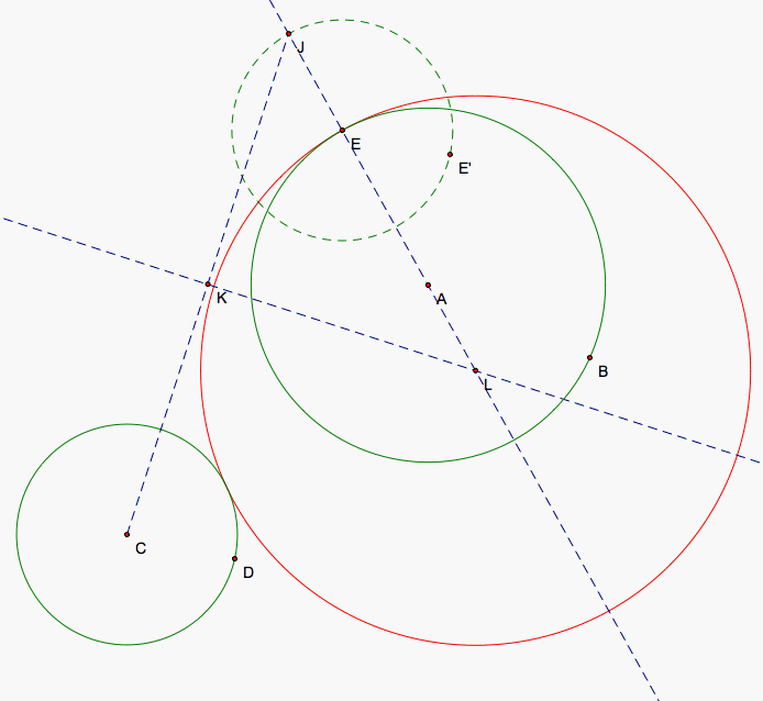 Tangent Circles of Two Separate Circles